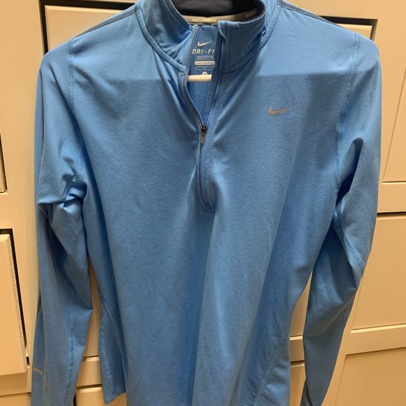 Nike Jackets & Blazers - nike light blue quarter zip